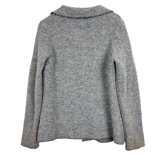 Cocogio Wool Blend Knit Button-Up Blazer Jacket Womens Large Gray Made in Italy - Picture 7 of 10